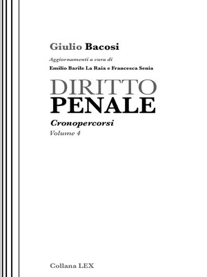 cover image of DIRITTO PENALE--Cronopercorsi--Volume 4